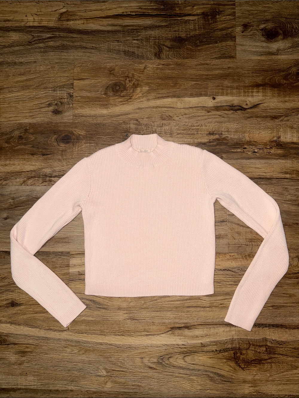 Brandy Melville John Galt Pink Cropped Sweater